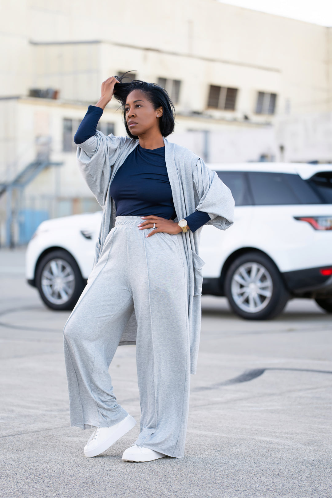 Dawn Duster in Heather Grey