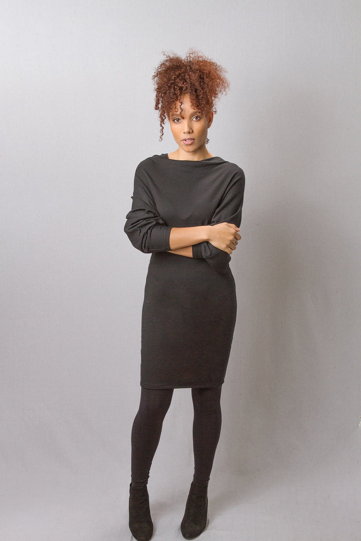 Berry Cowl Sweater Dress/Top