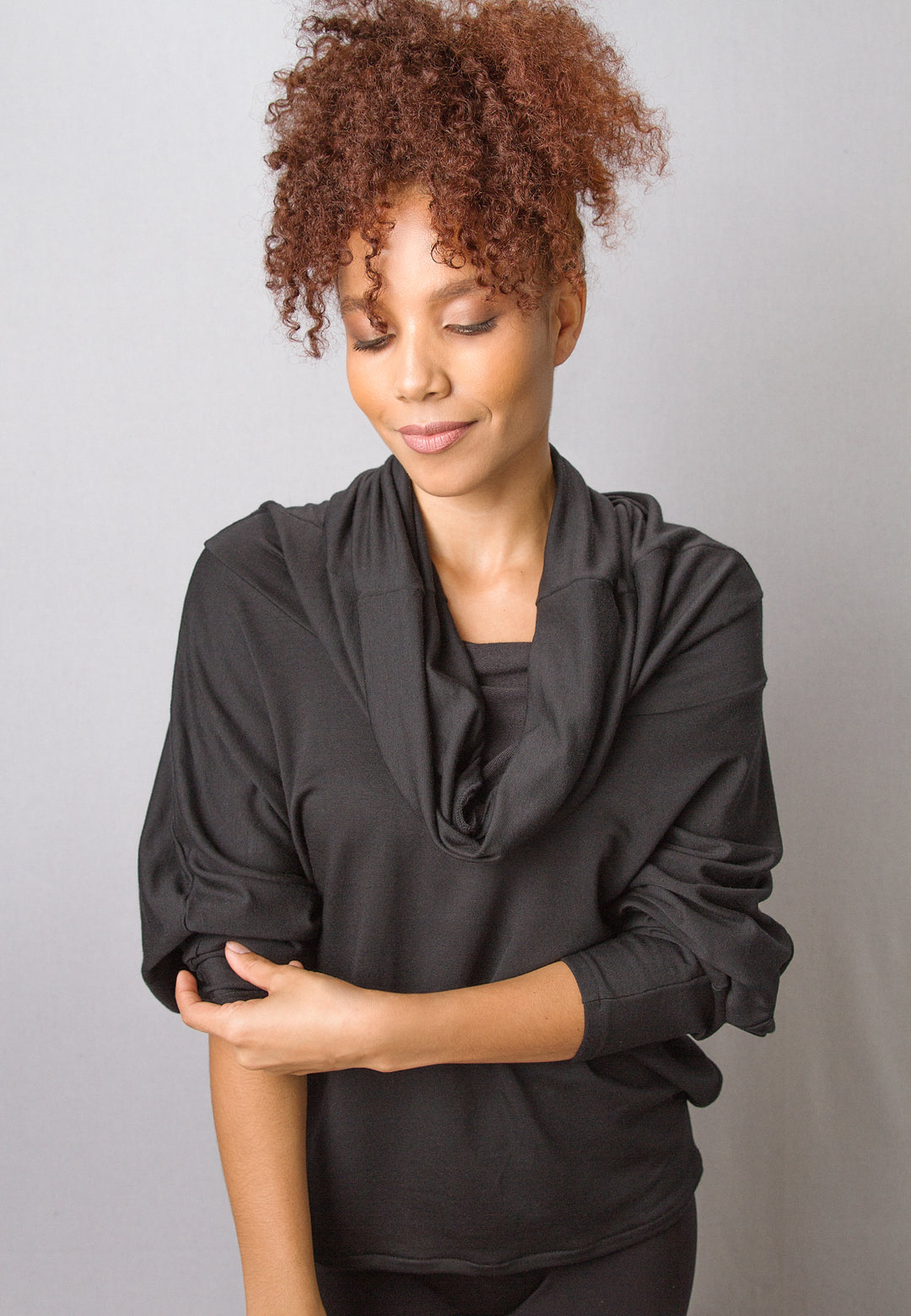 Berry Cowl Sweater Dress/Top