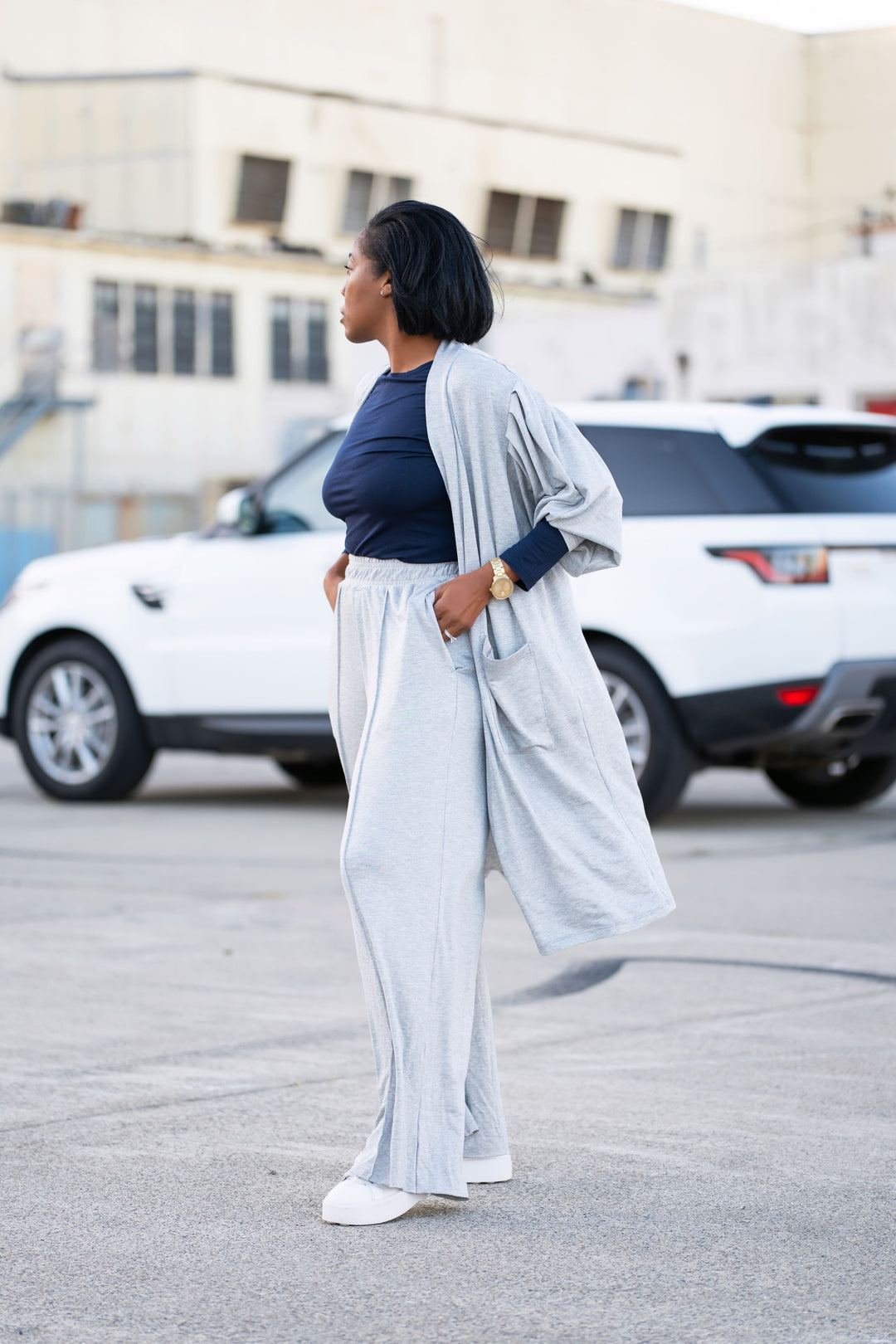 Dawn Duster in Heather Grey
